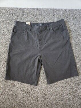 Prana Brion Shorts II Men's Size 40 Dark Gray Lightweight Stretch Hiking